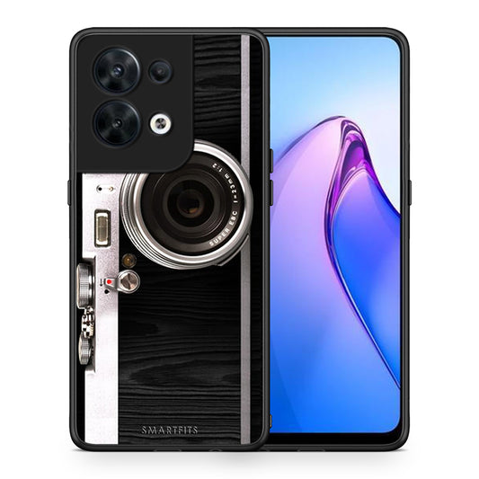 Θήκη Oppo Reno8 5G Emily In Paris από τη Smartfits με σχέδιο στο πίσω μέρος και μαύρο περίβλημα | Oppo Reno8 5G Emily In Paris Case with Colorful Back and Black Bezels