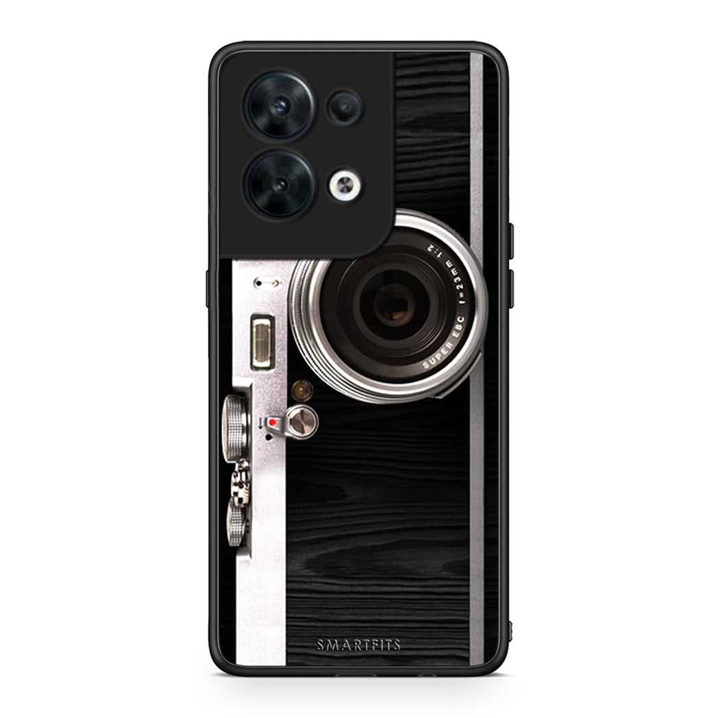 Θήκη Oppo Reno8 5G Emily In Paris από τη Smartfits με σχέδιο στο πίσω μέρος και μαύρο περίβλημα | Oppo Reno8 5G Emily In Paris Case with Colorful Back and Black Bezels