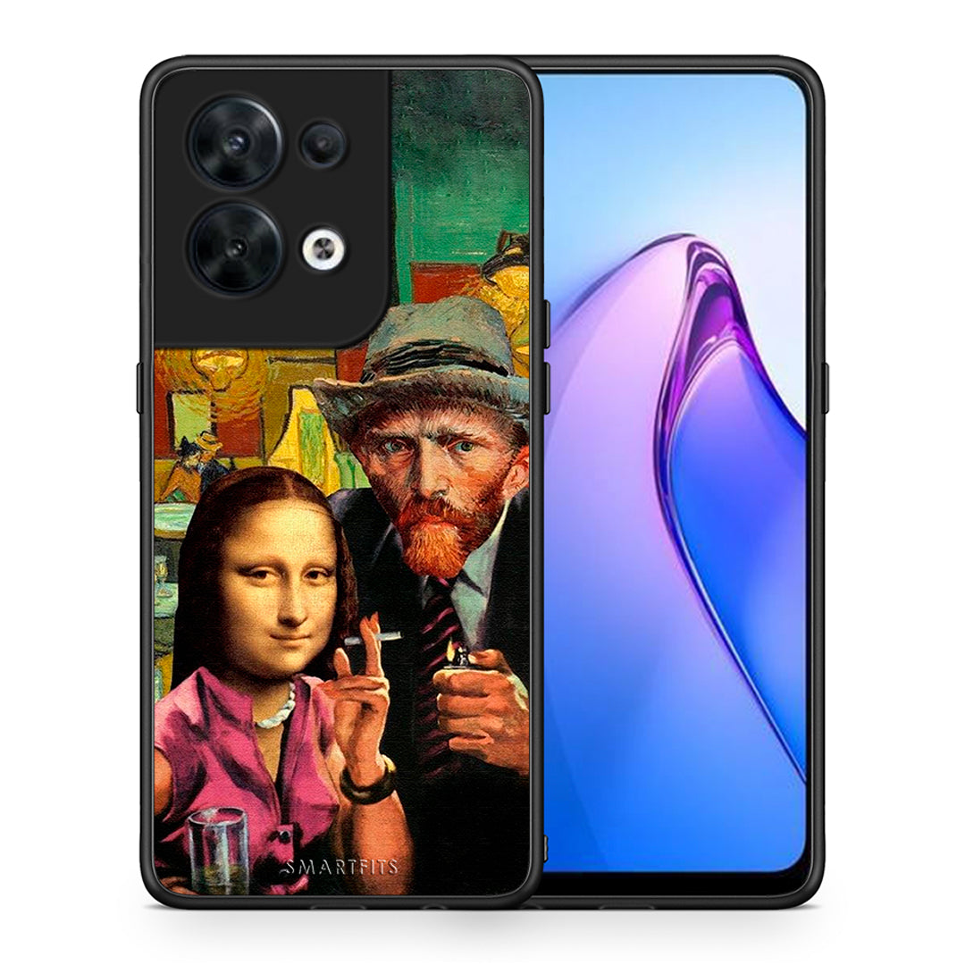 Θήκη Oppo Reno8 5G Funny Art από τη Smartfits με σχέδιο στο πίσω μέρος και μαύρο περίβλημα | Oppo Reno8 5G Funny Art Case with Colorful Back and Black Bezels