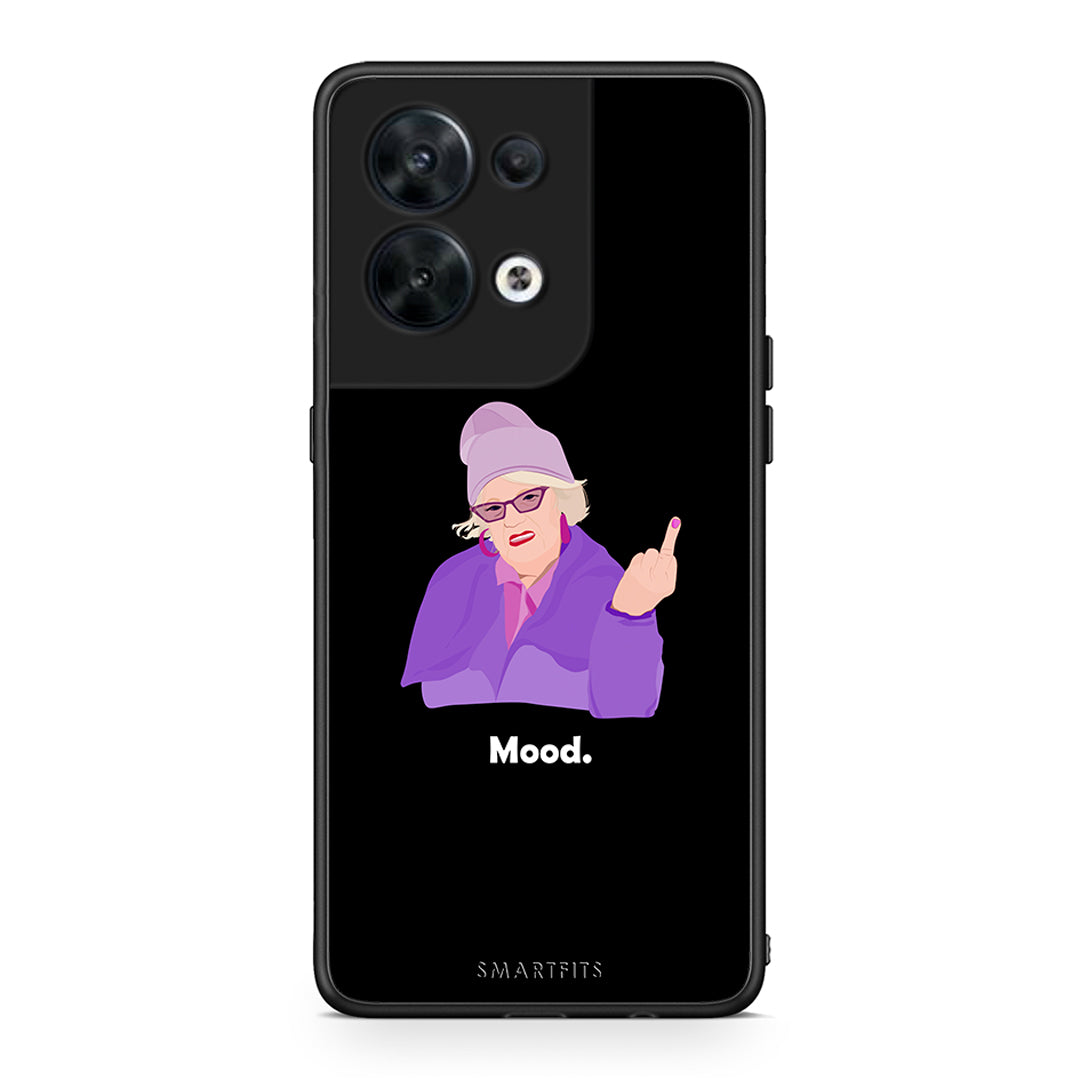 Θήκη Oppo Reno8 5G Grandma Mood Black από τη Smartfits με σχέδιο στο πίσω μέρος και μαύρο περίβλημα | Oppo Reno8 5G Grandma Mood Black Case with Colorful Back and Black Bezels