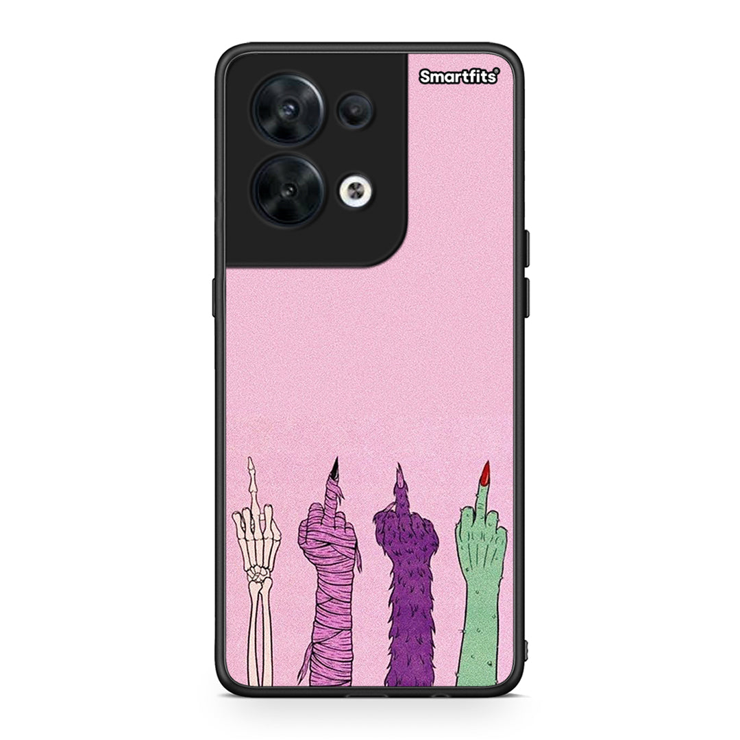 Θήκη Oppo Reno8 5G Halloween Be A Lady από τη Smartfits με σχέδιο στο πίσω μέρος και μαύρο περίβλημα | Oppo Reno8 5G Halloween Be A Lady Case with Colorful Back and Black Bezels
