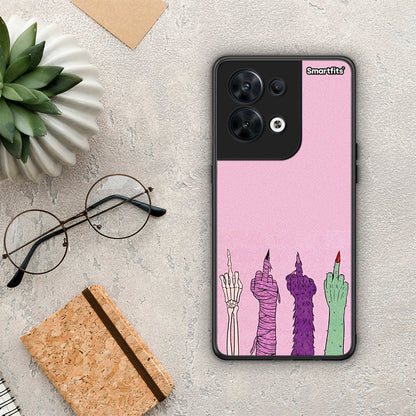 Θήκη Oppo Reno8 5G Halloween Be A Lady από τη Smartfits με σχέδιο στο πίσω μέρος και μαύρο περίβλημα | Oppo Reno8 5G Halloween Be A Lady Case with Colorful Back and Black Bezels