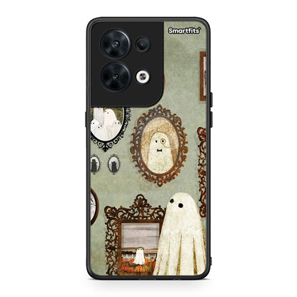 Θήκη Oppo Reno8 5G Halloween Ghost Season από τη Smartfits με σχέδιο στο πίσω μέρος και μαύρο περίβλημα | Oppo Reno8 5G Halloween Ghost Season Case with Colorful Back and Black Bezels