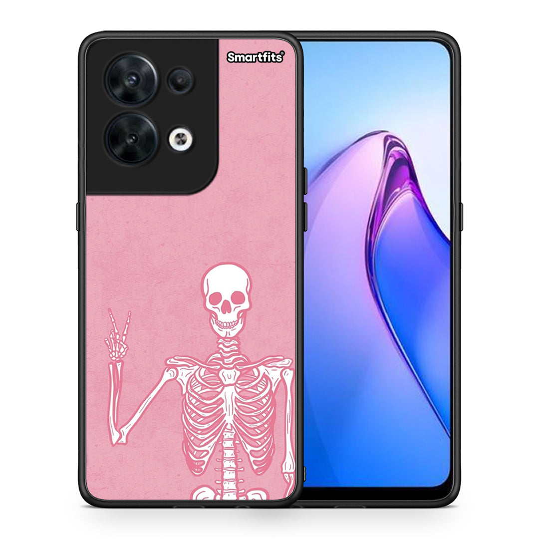 Θήκη Oppo Reno8 5G Halloween Motivation από τη Smartfits με σχέδιο στο πίσω μέρος και μαύρο περίβλημα | Oppo Reno8 5G Halloween Motivation Case with Colorful Back and Black Bezels