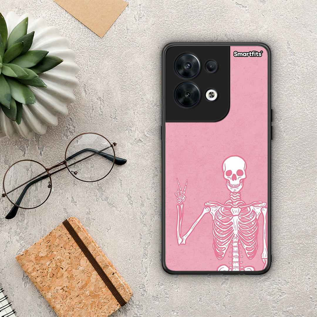 Θήκη Oppo Reno8 5G Halloween Motivation από τη Smartfits με σχέδιο στο πίσω μέρος και μαύρο περίβλημα | Oppo Reno8 5G Halloween Motivation Case with Colorful Back and Black Bezels