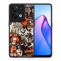 Thumbnail for Θήκη Oppo Reno8 5G Halloween Spooky Season από τη Smartfits με σχέδιο στο πίσω μέρος και μαύρο περίβλημα | Oppo Reno8 5G Halloween Spooky Season Case with Colorful Back and Black Bezels