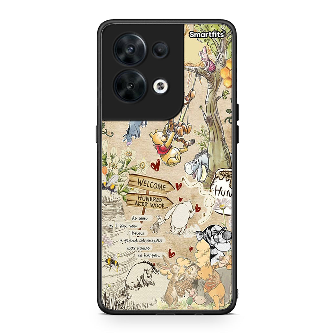 Θήκη Oppo Reno8 5G Happy Friends από τη Smartfits με σχέδιο στο πίσω μέρος και μαύρο περίβλημα | Oppo Reno8 5G Happy Friends Case with Colorful Back and Black Bezels