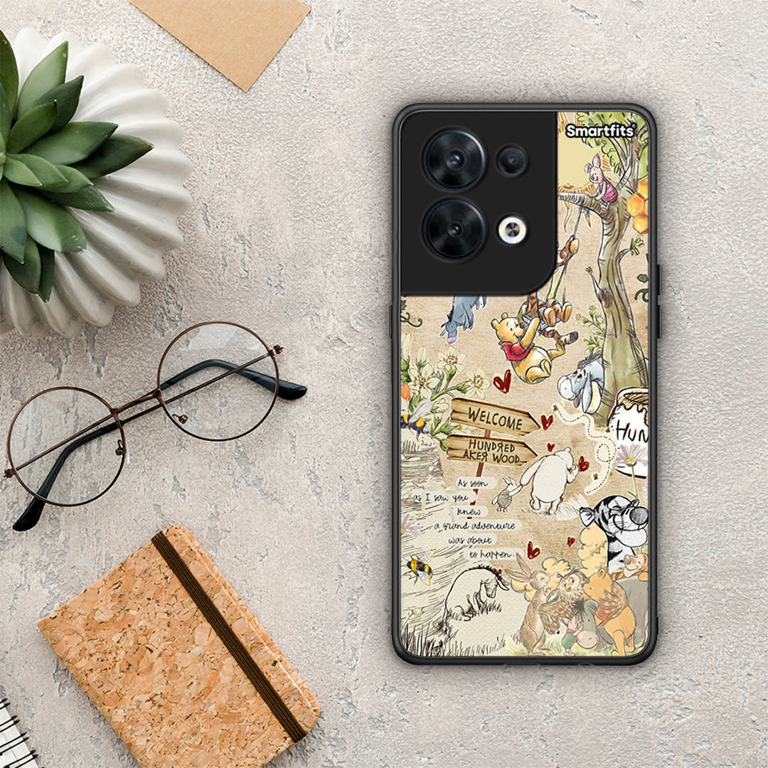 Θήκη Oppo Reno8 5G Happy Friends από τη Smartfits με σχέδιο στο πίσω μέρος και μαύρο περίβλημα | Oppo Reno8 5G Happy Friends Case with Colorful Back and Black Bezels