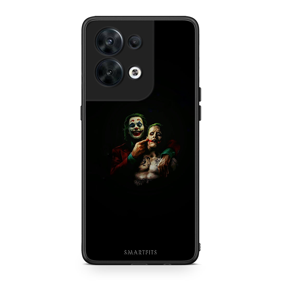 Θήκη Oppo Reno8 5G Hero Clown από τη Smartfits με σχέδιο στο πίσω μέρος και μαύρο περίβλημα | Oppo Reno8 5G Hero Clown Case with Colorful Back and Black Bezels