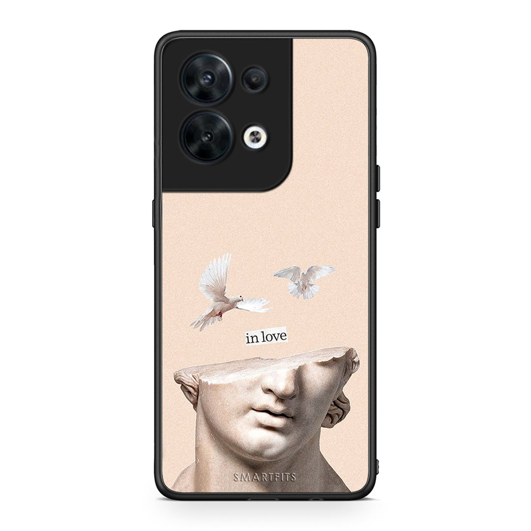 Θήκη Oppo Reno8 5G In Love από τη Smartfits με σχέδιο στο πίσω μέρος και μαύρο περίβλημα | Oppo Reno8 5G In Love Case with Colorful Back and Black Bezels