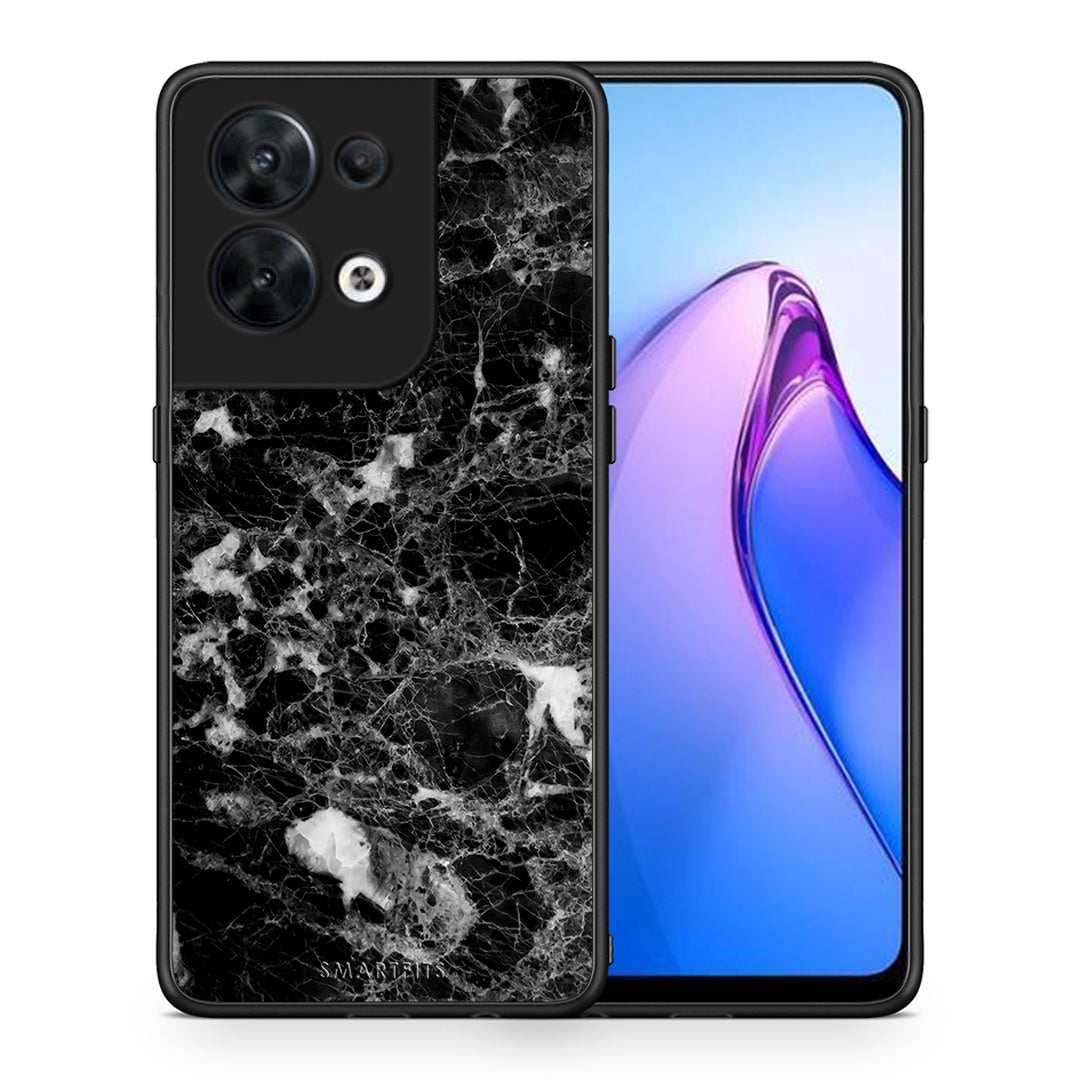 Θήκη Oppo Reno8 5G Marble Male από τη Smartfits με σχέδιο στο πίσω μέρος και μαύρο περίβλημα | Oppo Reno8 5G Marble Male Case with Colorful Back and Black Bezels