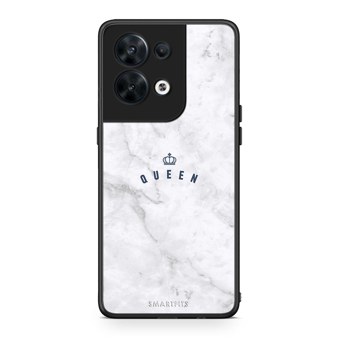 Θήκη Oppo Reno8 5G Marble Queen από τη Smartfits με σχέδιο στο πίσω μέρος και μαύρο περίβλημα | Oppo Reno8 5G Marble Queen Case with Colorful Back and Black Bezels