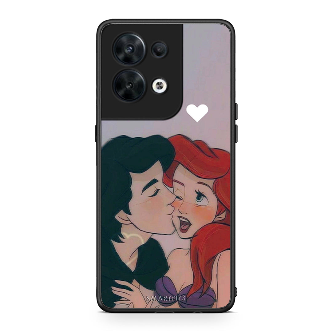 Θήκη Oppo Reno8 5G Mermaid Couple από τη Smartfits με σχέδιο στο πίσω μέρος και μαύρο περίβλημα | Oppo Reno8 5G Mermaid Couple Case with Colorful Back and Black Bezels