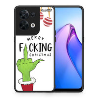 Thumbnail for Θήκη Oppo Reno8 5G Merry F Xmas από τη Smartfits με σχέδιο στο πίσω μέρος και μαύρο περίβλημα | Oppo Reno8 5G Merry F Xmas Case with Colorful Back and Black Bezels