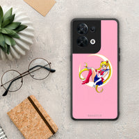 Thumbnail for Θήκη Oppo Reno8 5G Moon Girl από τη Smartfits με σχέδιο στο πίσω μέρος και μαύρο περίβλημα | Oppo Reno8 5G Moon Girl Case with Colorful Back and Black Bezels