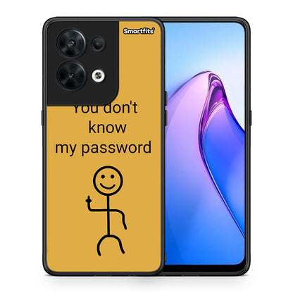 Θήκη Oppo Reno8 5G My Password από τη Smartfits με σχέδιο στο πίσω μέρος και μαύρο περίβλημα | Oppo Reno8 5G My Password Case with Colorful Back and Black Bezels