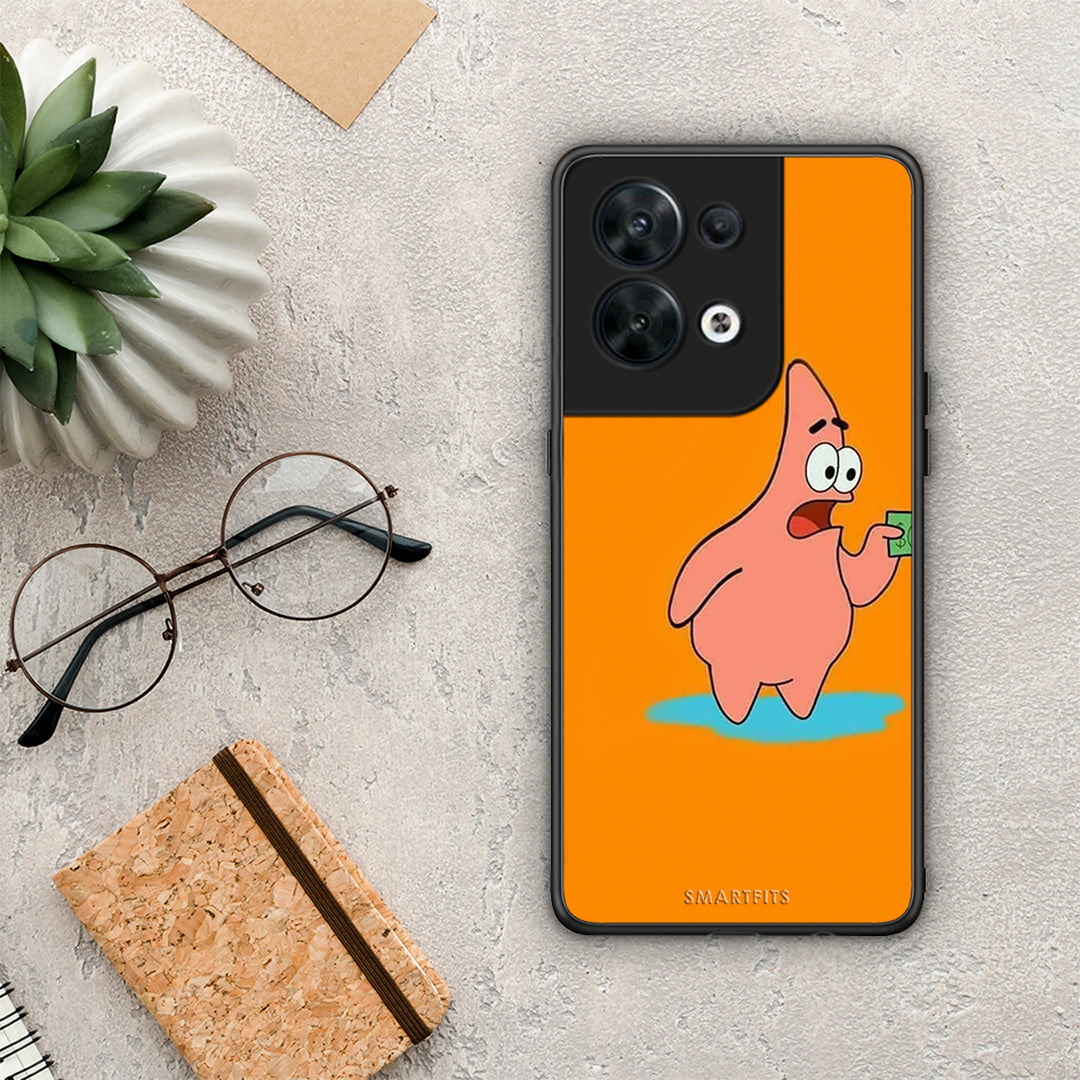 Θήκη Oppo Reno8 5G No Money 1 από τη Smartfits με σχέδιο στο πίσω μέρος και μαύρο περίβλημα | Oppo Reno8 5G No Money 1 Case with Colorful Back and Black Bezels