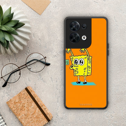 Θήκη Oppo Reno8 5G No Money 2 από τη Smartfits με σχέδιο στο πίσω μέρος και μαύρο περίβλημα | Oppo Reno8 5G No Money 2 Case with Colorful Back and Black Bezels