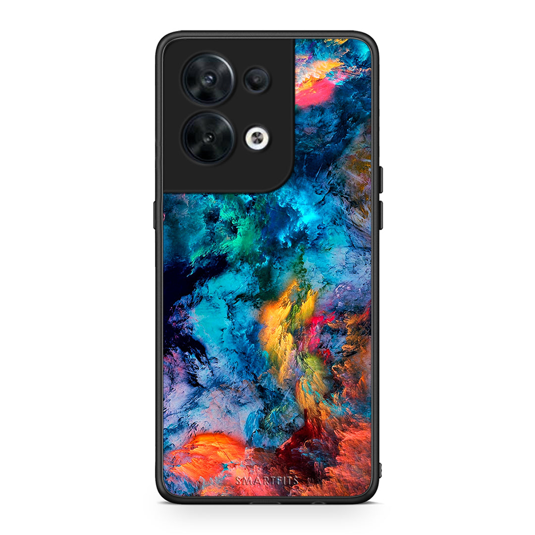 Θήκη Oppo Reno8 5G Paint Crayola από τη Smartfits με σχέδιο στο πίσω μέρος και μαύρο περίβλημα | Oppo Reno8 5G Paint Crayola Case with Colorful Back and Black Bezels