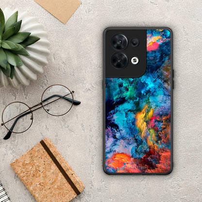Θήκη Oppo Reno8 5G Paint Crayola από τη Smartfits με σχέδιο στο πίσω μέρος και μαύρο περίβλημα | Oppo Reno8 5G Paint Crayola Case with Colorful Back and Black Bezels