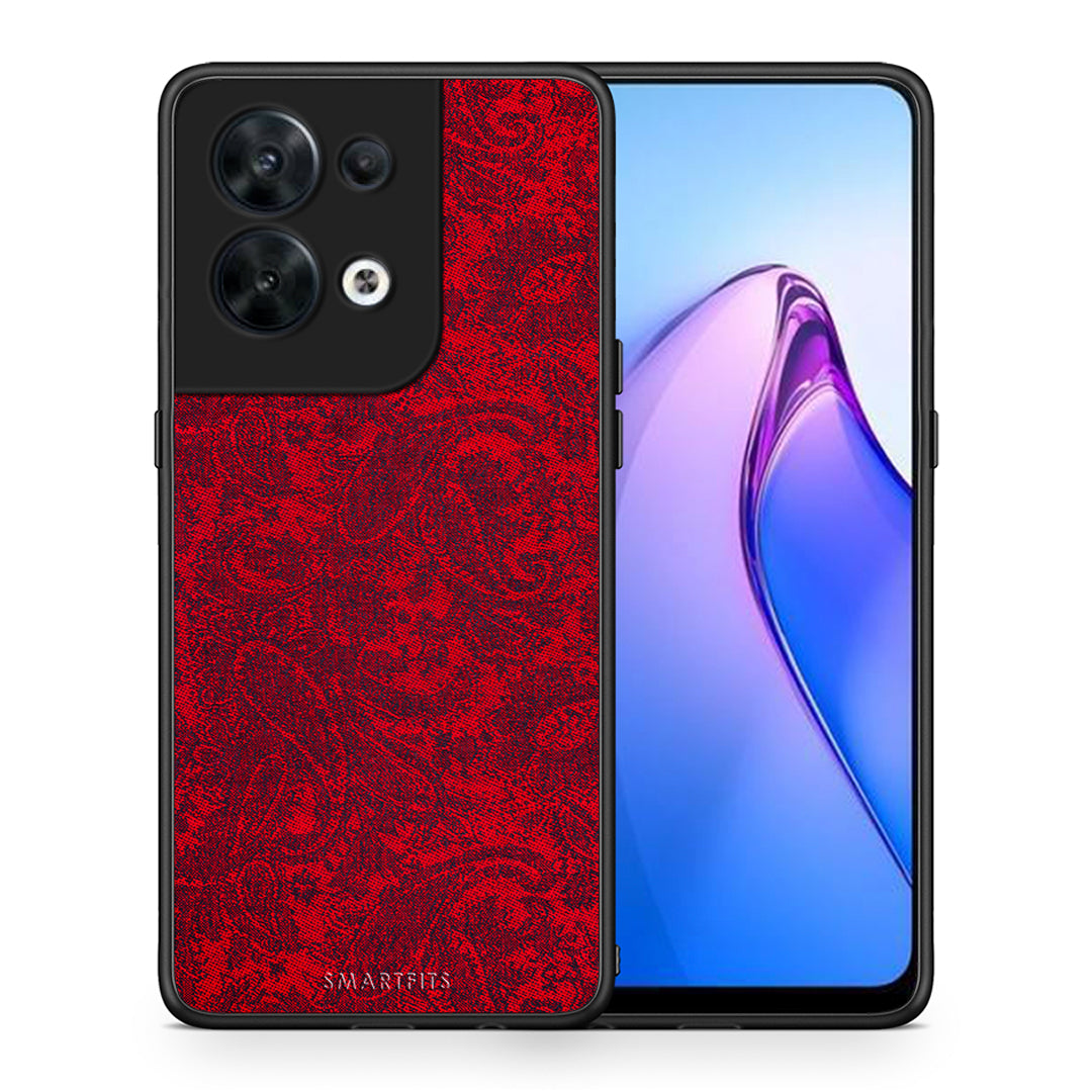 Θήκη Oppo Reno8 5G Paisley Cashmere από τη Smartfits με σχέδιο στο πίσω μέρος και μαύρο περίβλημα | Oppo Reno8 5G Paisley Cashmere Case with Colorful Back and Black Bezels