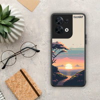 Thumbnail for Θήκη Oppo Reno8 5G Pixel Sunset από τη Smartfits με σχέδιο στο πίσω μέρος και μαύρο περίβλημα | Oppo Reno8 5G Pixel Sunset Case with Colorful Back and Black Bezels