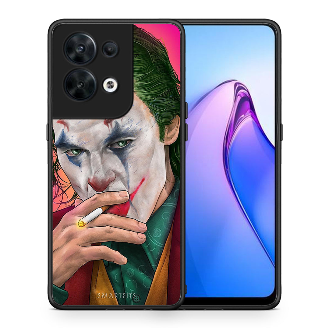 Θήκη Oppo Reno8 5G PopArt JokesOnU από τη Smartfits με σχέδιο στο πίσω μέρος και μαύρο περίβλημα | Oppo Reno8 5G PopArt JokesOnU Case with Colorful Back and Black Bezels