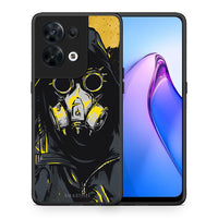 Thumbnail for Θήκη Oppo Reno8 5G PopArt Mask από τη Smartfits με σχέδιο στο πίσω μέρος και μαύρο περίβλημα | Oppo Reno8 5G PopArt Mask Case with Colorful Back and Black Bezels