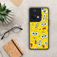 Thumbnail for Θήκη Oppo Reno8 5G PopArt Sponge από τη Smartfits με σχέδιο στο πίσω μέρος και μαύρο περίβλημα | Oppo Reno8 5G PopArt Sponge Case with Colorful Back and Black Bezels