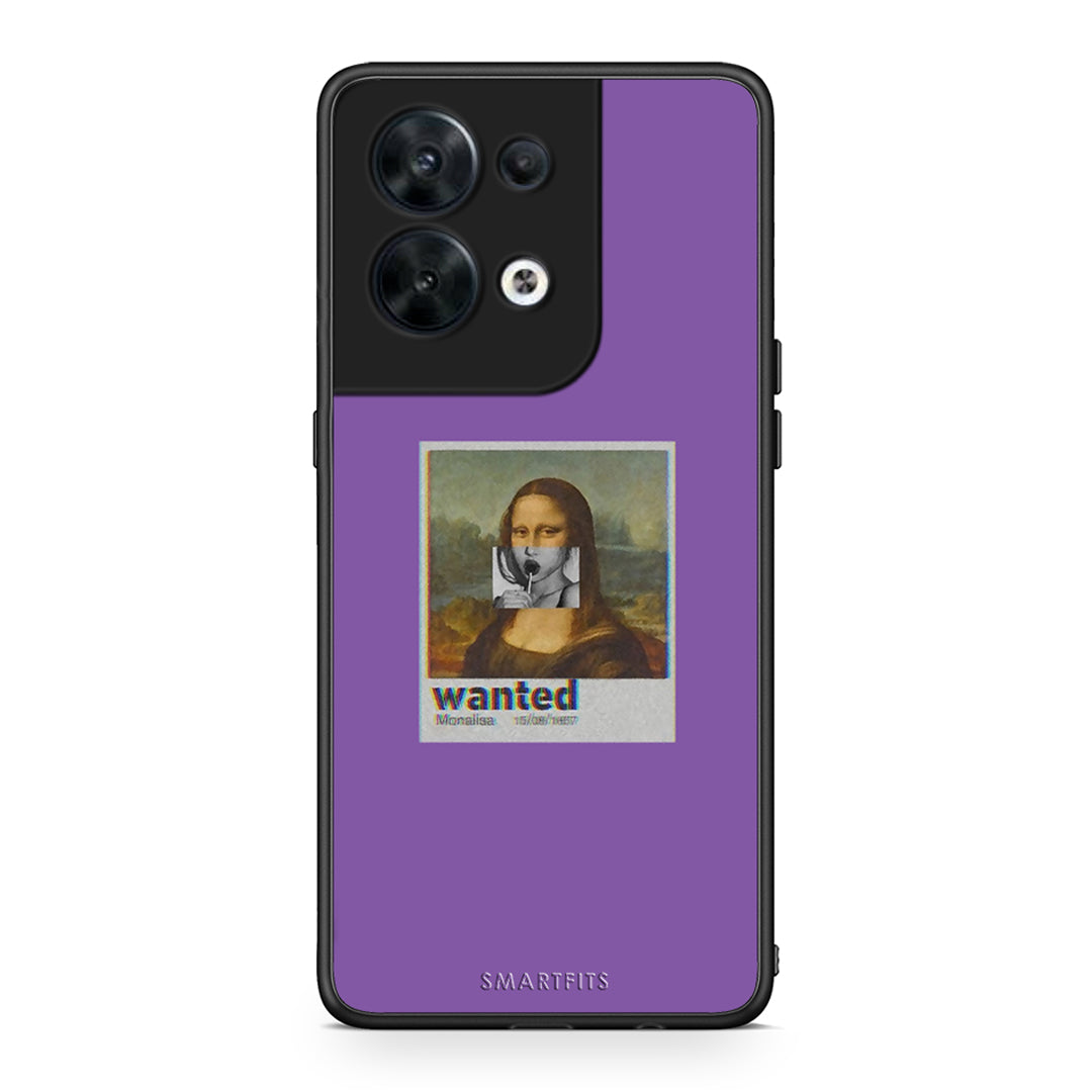 Θήκη Oppo Reno8 5G Popart Monalisa από τη Smartfits με σχέδιο στο πίσω μέρος και μαύρο περίβλημα | Oppo Reno8 5G Popart Monalisa Case with Colorful Back and Black Bezels