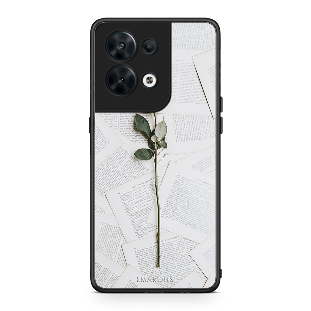 Θήκη Oppo Reno8 5G Red Rose από τη Smartfits με σχέδιο στο πίσω μέρος και μαύρο περίβλημα | Oppo Reno8 5G Red Rose Case with Colorful Back and Black Bezels