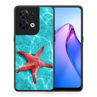 Thumbnail for Θήκη Oppo Reno8 5G Red Starfish από τη Smartfits με σχέδιο στο πίσω μέρος και μαύρο περίβλημα | Oppo Reno8 5G Red Starfish Case with Colorful Back and Black Bezels