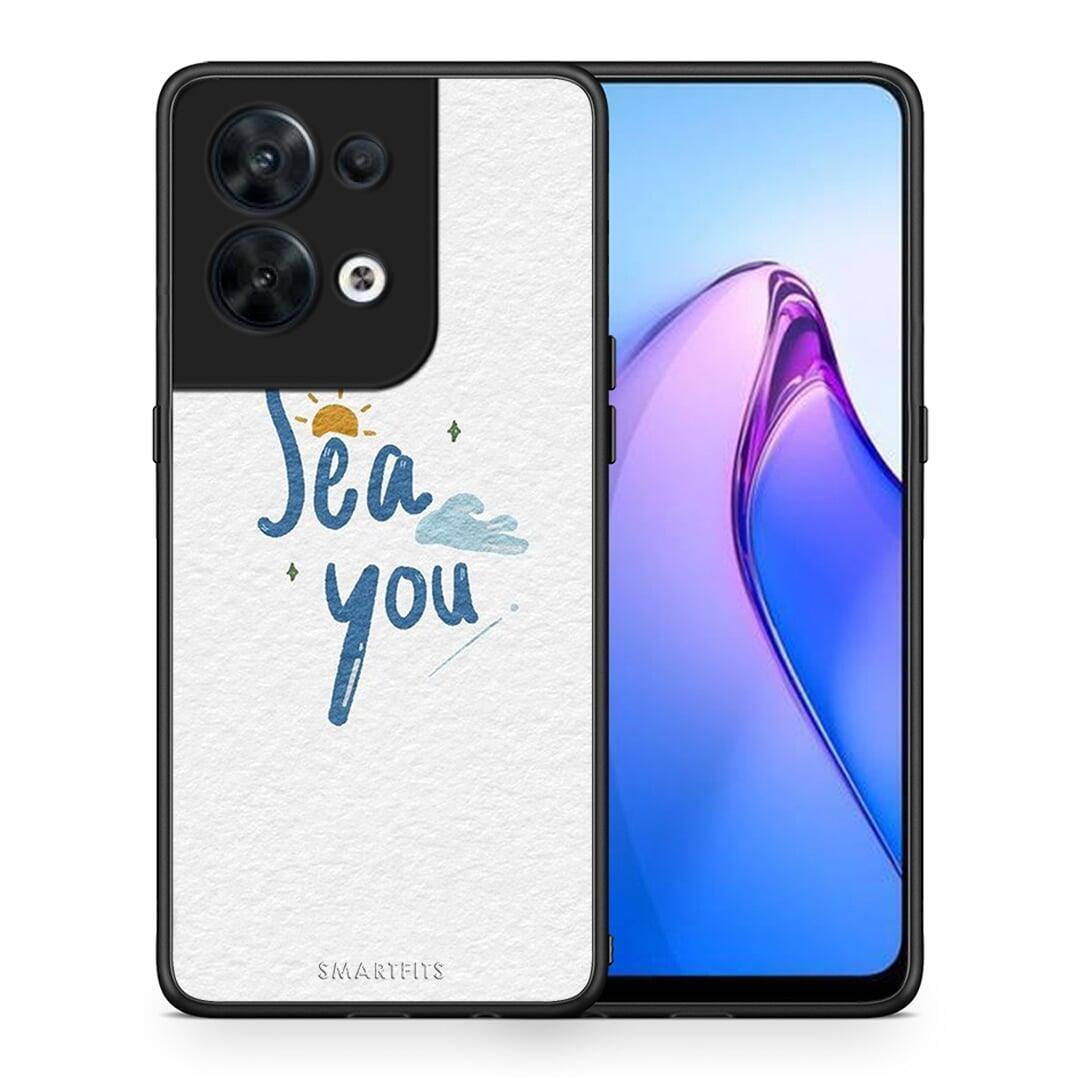 Θήκη Oppo Reno8 5G Sea You από τη Smartfits με σχέδιο στο πίσω μέρος και μαύρο περίβλημα | Oppo Reno8 5G Sea You Case with Colorful Back and Black Bezels