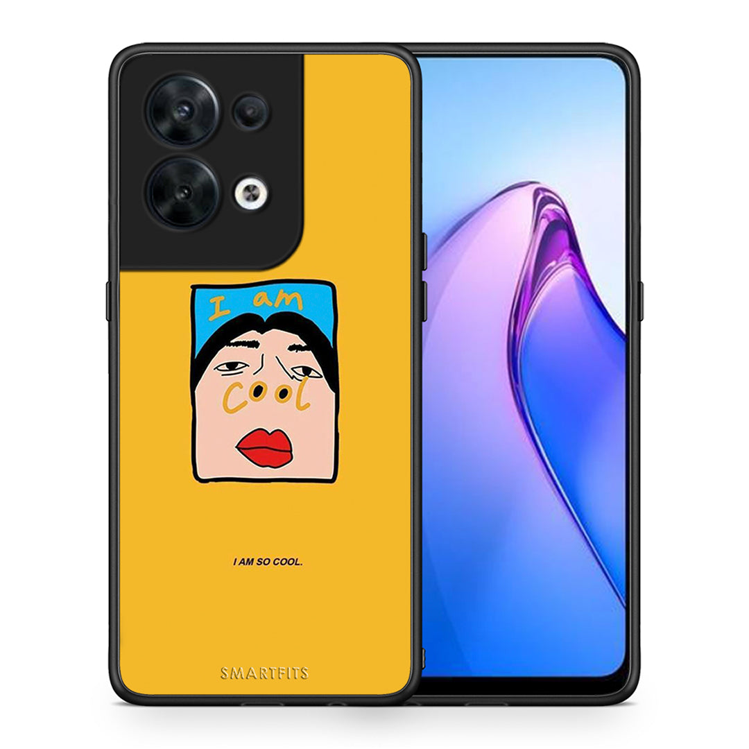 Θήκη Oppo Reno8 5G So Cool από τη Smartfits με σχέδιο στο πίσω μέρος και μαύρο περίβλημα | Oppo Reno8 5G So Cool Case with Colorful Back and Black Bezels