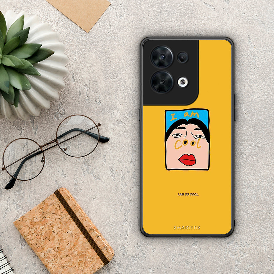 Θήκη Oppo Reno8 5G So Cool από τη Smartfits με σχέδιο στο πίσω μέρος και μαύρο περίβλημα | Oppo Reno8 5G So Cool Case with Colorful Back and Black Bezels