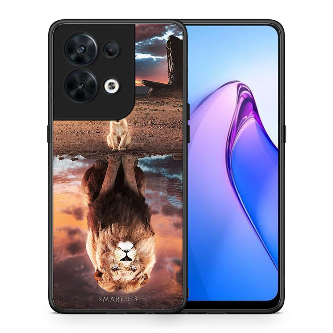 Θήκη Oppo Reno8 5G Sunset Dreams από τη Smartfits με σχέδιο στο πίσω μέρος και μαύρο περίβλημα | Oppo Reno8 5G Sunset Dreams Case with Colorful Back and Black Bezels