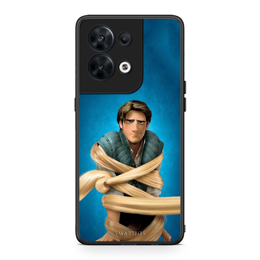 Θήκη Oppo Reno8 5G Tangled 1 από τη Smartfits με σχέδιο στο πίσω μέρος και μαύρο περίβλημα | Oppo Reno8 5G Tangled 1 Case with Colorful Back and Black Bezels