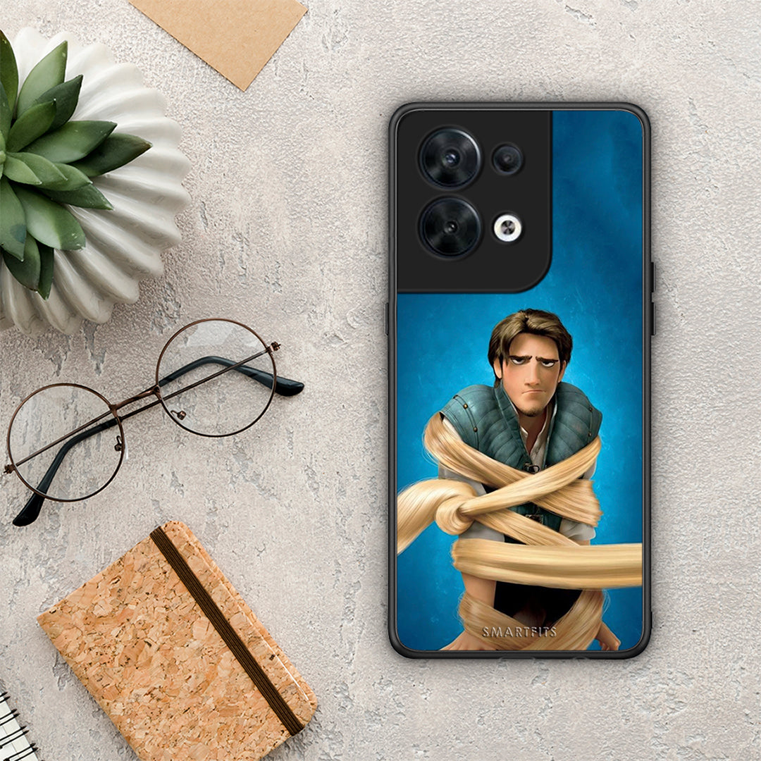 Θήκη Oppo Reno8 5G Tangled 1 από τη Smartfits με σχέδιο στο πίσω μέρος και μαύρο περίβλημα | Oppo Reno8 5G Tangled 1 Case with Colorful Back and Black Bezels