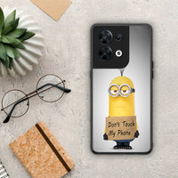 Thumbnail for Θήκη Oppo Reno8 5G Text Minion από τη Smartfits με σχέδιο στο πίσω μέρος και μαύρο περίβλημα | Oppo Reno8 5G Text Minion Case with Colorful Back and Black Bezels