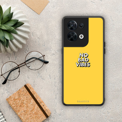 Θήκη Oppo Reno8 5G Text Vibes από τη Smartfits με σχέδιο στο πίσω μέρος και μαύρο περίβλημα | Oppo Reno8 5G Text Vibes Case with Colorful Back and Black Bezels