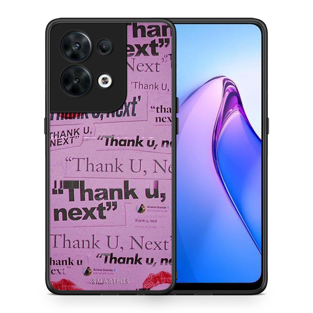 Θήκη Oppo Reno8 5G Thank You Next από τη Smartfits με σχέδιο στο πίσω μέρος και μαύρο περίβλημα | Oppo Reno8 5G Thank You Next Case with Colorful Back and Black Bezels