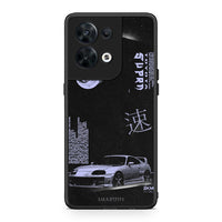 Thumbnail for Θήκη Oppo Reno8 5G Tokyo Drift από τη Smartfits με σχέδιο στο πίσω μέρος και μαύρο περίβλημα | Oppo Reno8 5G Tokyo Drift Case with Colorful Back and Black Bezels
