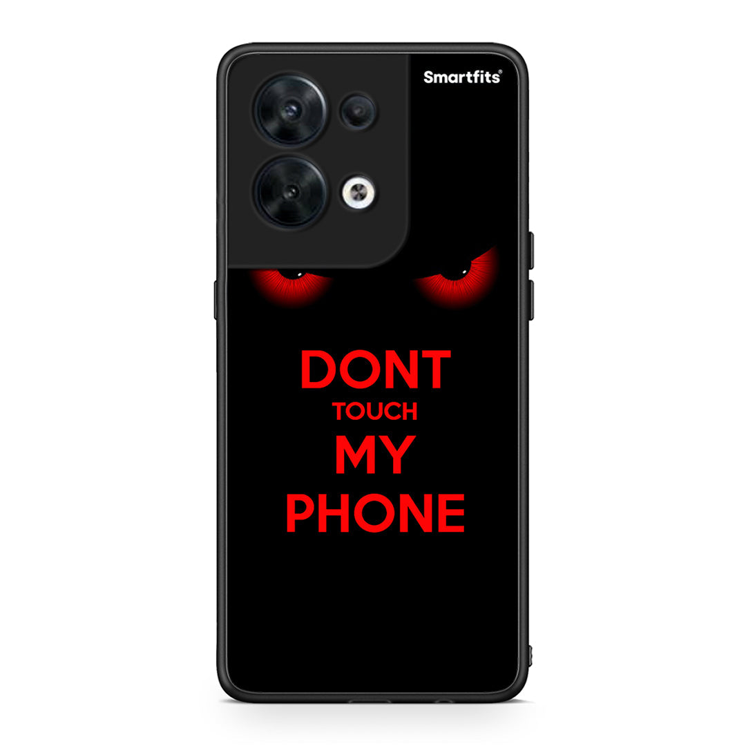 Θήκη Oppo Reno8 5G Touch My Phone από τη Smartfits με σχέδιο στο πίσω μέρος και μαύρο περίβλημα | Oppo Reno8 5G Touch My Phone Case with Colorful Back and Black Bezels
