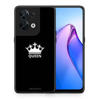 Thumbnail for Θήκη Oppo Reno8 5G Valentine Queen από τη Smartfits με σχέδιο στο πίσω μέρος και μαύρο περίβλημα | Oppo Reno8 5G Valentine Queen Case with Colorful Back and Black Bezels