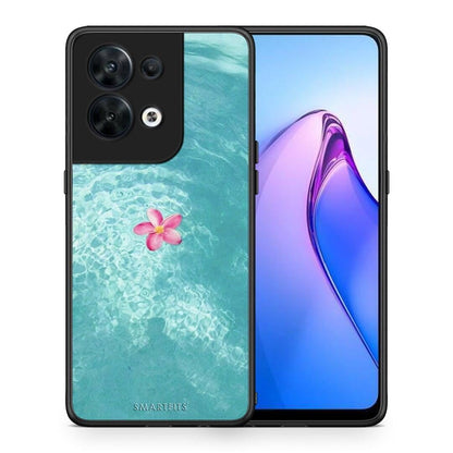 Θήκη Oppo Reno8 5G Water Flower από τη Smartfits με σχέδιο στο πίσω μέρος και μαύρο περίβλημα | Oppo Reno8 5G Water Flower Case with Colorful Back and Black Bezels