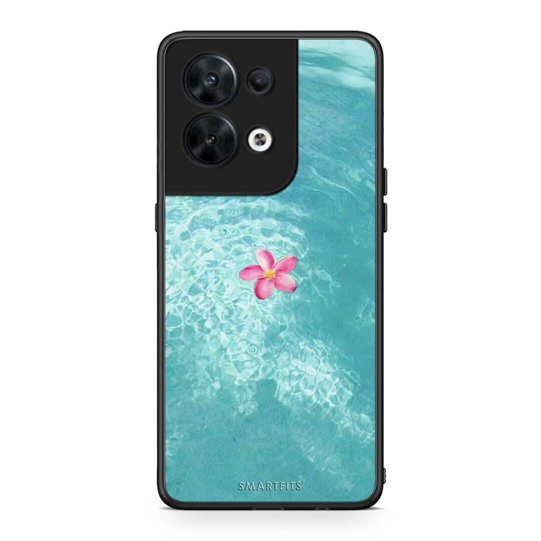 Θήκη Oppo Reno8 5G Water Flower από τη Smartfits με σχέδιο στο πίσω μέρος και μαύρο περίβλημα | Oppo Reno8 5G Water Flower Case with Colorful Back and Black Bezels