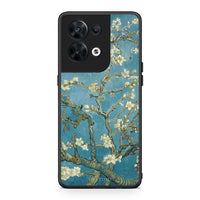 Thumbnail for Θήκη Oppo Reno8 5G White Blossoms από τη Smartfits με σχέδιο στο πίσω μέρος και μαύρο περίβλημα | Oppo Reno8 5G White Blossoms Case with Colorful Back and Black Bezels
