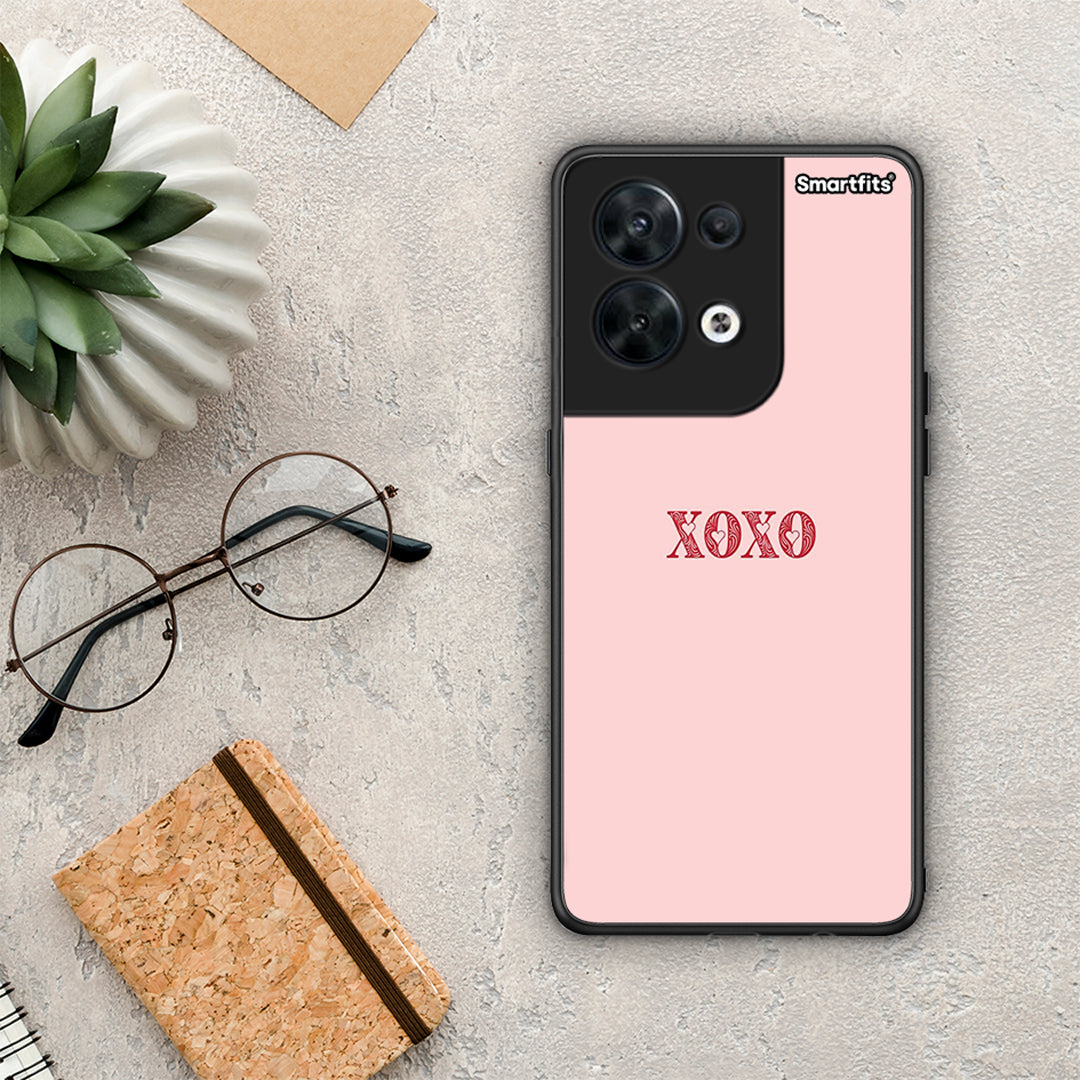 Θήκη Oppo Reno8 5G XOXO Love από τη Smartfits με σχέδιο στο πίσω μέρος και μαύρο περίβλημα | Oppo Reno8 5G XOXO Love Case with Colorful Back and Black Bezels