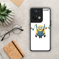 Thumbnail for Θήκη Oppo Reno8 5G Xmas Minion Lights από τη Smartfits με σχέδιο στο πίσω μέρος και μαύρο περίβλημα | Oppo Reno8 5G Xmas Minion Lights Case with Colorful Back and Black Bezels