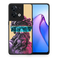 Thumbnail for Θήκη Oppo Reno8 5G Zeus Art από τη Smartfits με σχέδιο στο πίσω μέρος και μαύρο περίβλημα | Oppo Reno8 5G Zeus Art Case with Colorful Back and Black Bezels